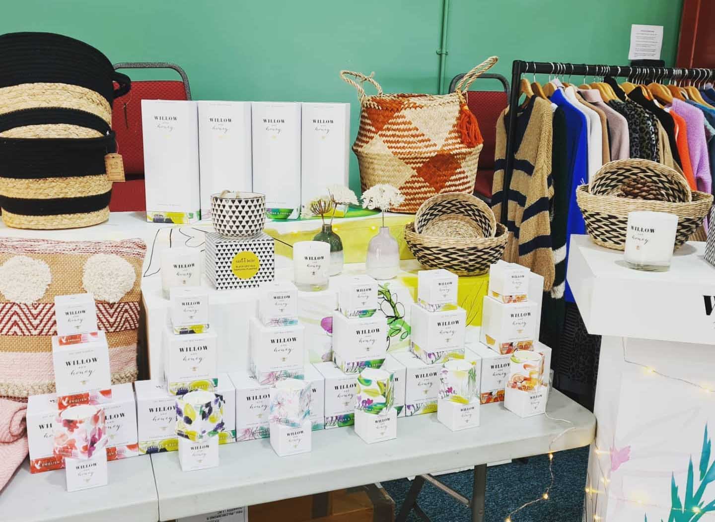 white candle and diffusers